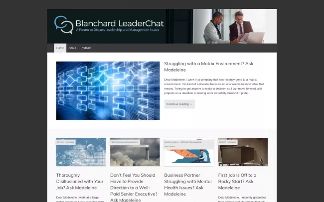 Screenshot of the Blanchard Leadership Blog
