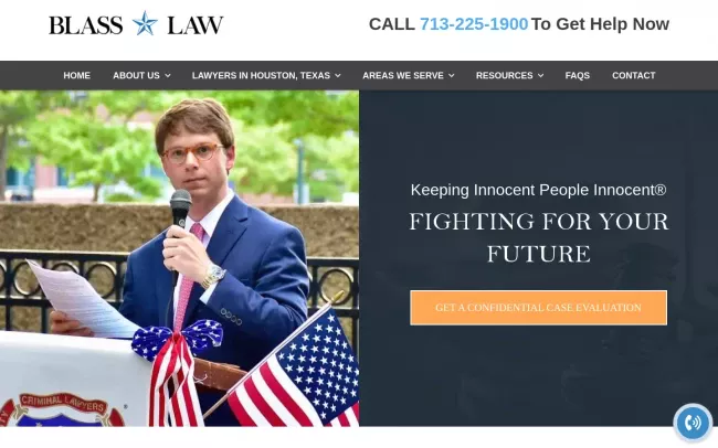Screenshot of the Blass Law PLLC Website