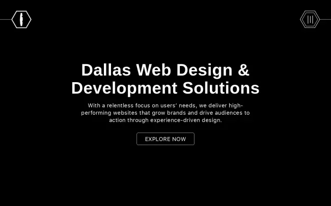 Screenshot of the Bless Web Designs Website