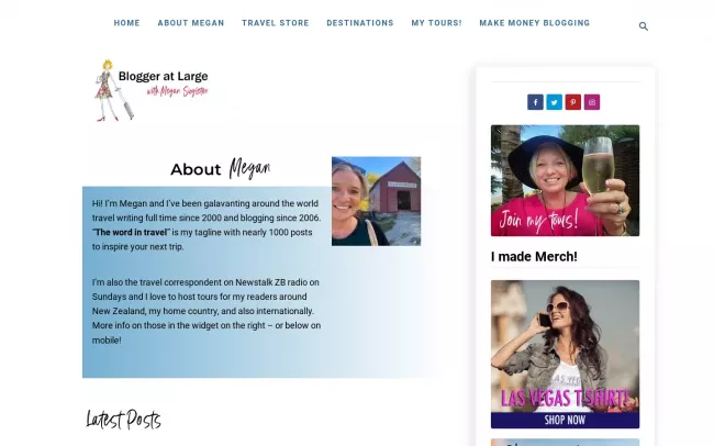 Screenshot of the Blogger at Large