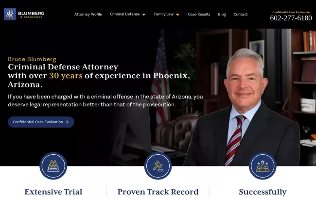 Screenshot of the Blumberg & Associates Website