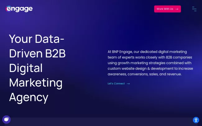 Screenshot of the BNP Engage Website