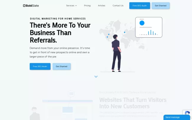 Screenshot of the Bold Slate Website