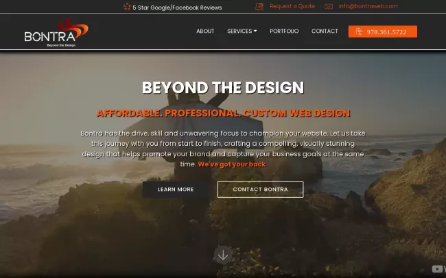 Screenshot of the Bontra Web Website