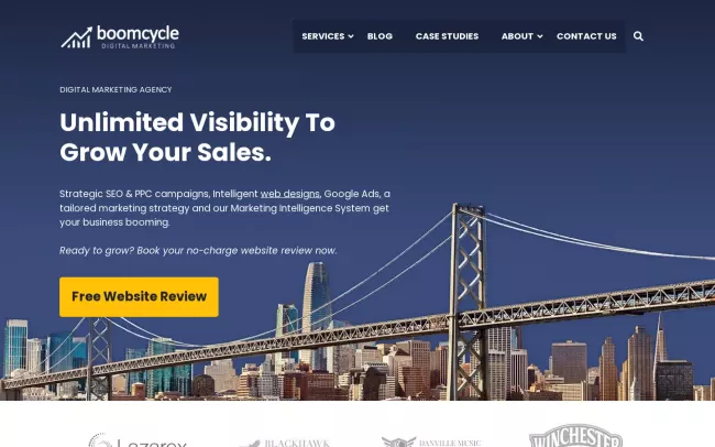 Screenshot of the Boomcycle Digital Marketing Website