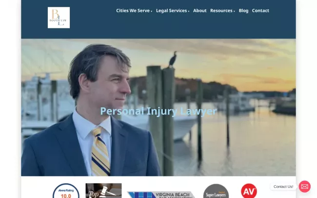 Screenshot of the Booth Law PLLC Website