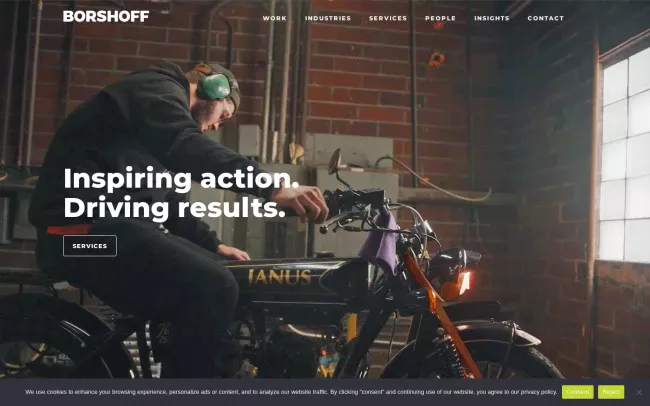 Screenshot of the Borshoff Website