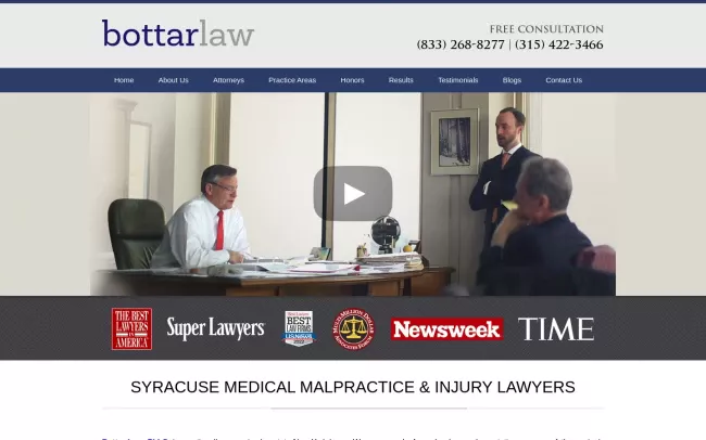 Screenshot of the Bottar Law, PLLC Website
