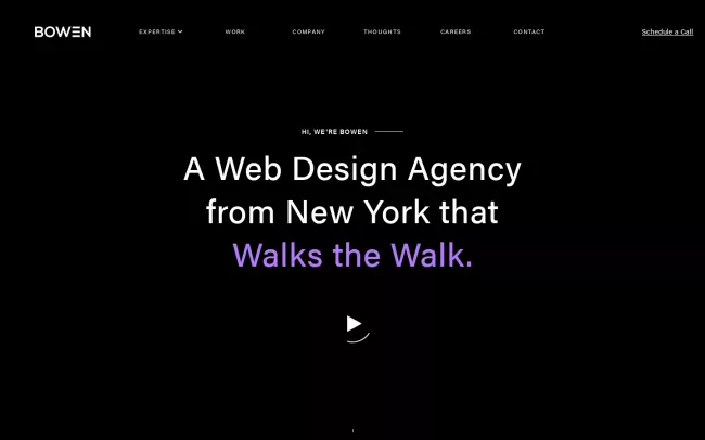 Screenshot of the BOWEN Website