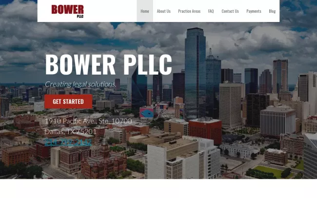 Screenshot of the Bower PLLC Website