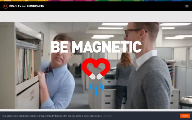 Screenshot of the Bradley and Montgomery Website