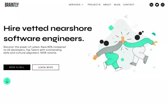 Braintly: Hire Vetted Nearshore Software Engineers