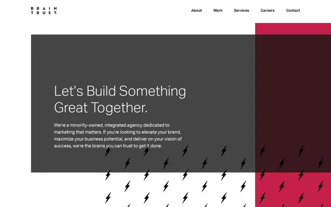 Screenshot of the BRAINTRUST Website