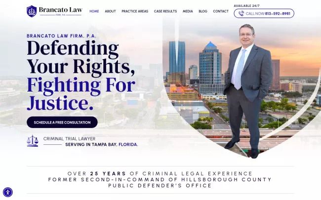 Screenshot of the Brancato Law Firm, P.A. Website