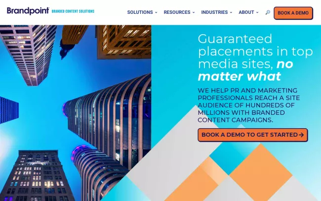 Screenshot of the Brandpoint Website