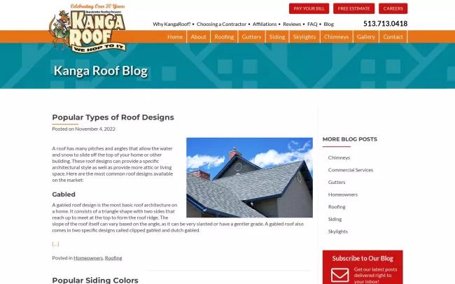 Brandstetter's Kanga Roof Blog