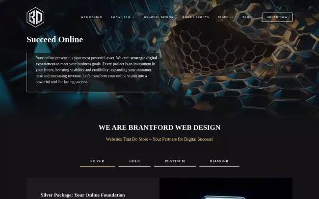 Screenshot of the Brantford Web Design Website