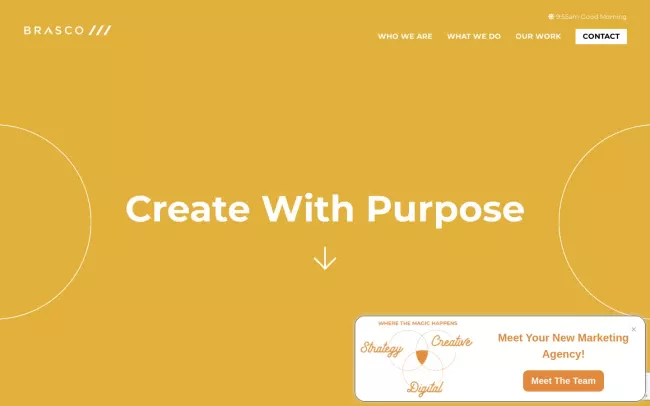 Screenshot of the Brasco /// Website