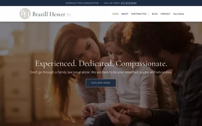 Screenshot of the Brazill Hester PC Website