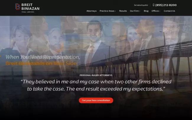 Screenshot of the Breit Biniazan Website