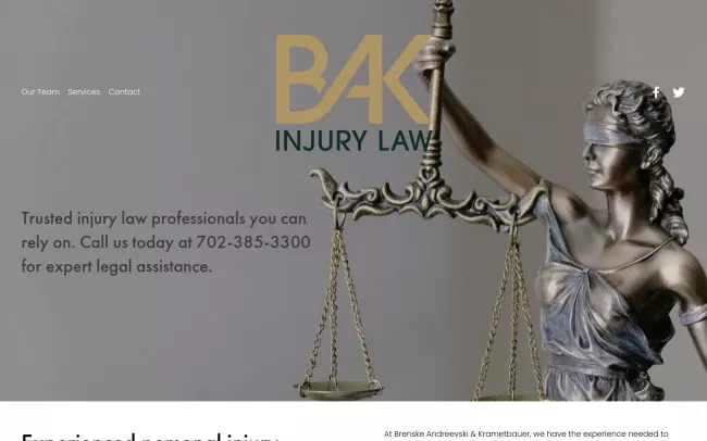 Screenshot of the Brenske Andreevski & Krametbauer Website