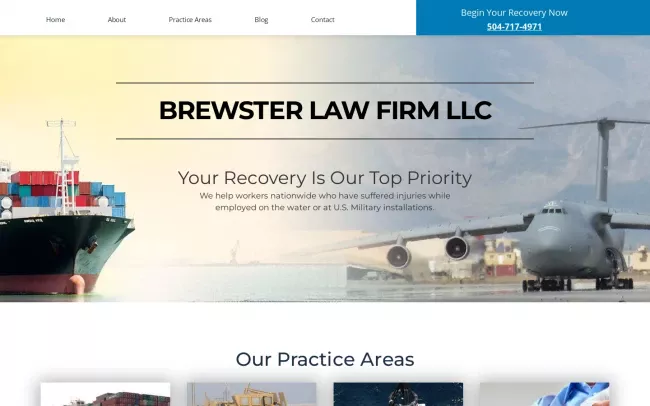 Screenshot of the Brewster Law Firm LLC Website