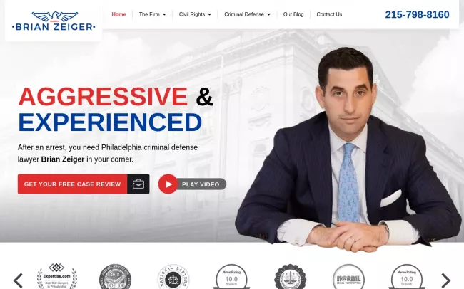 Screenshot of the The Zeiger Firm Website