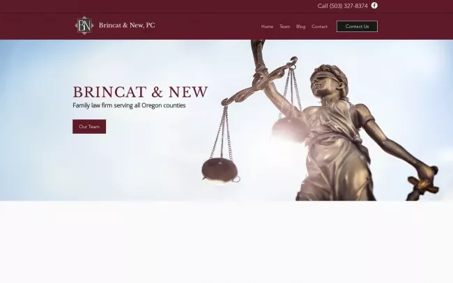 Screenshot of the Brincat & New, PC Website
