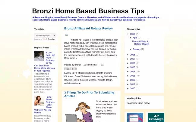 Bronzi Home Based Business Tips