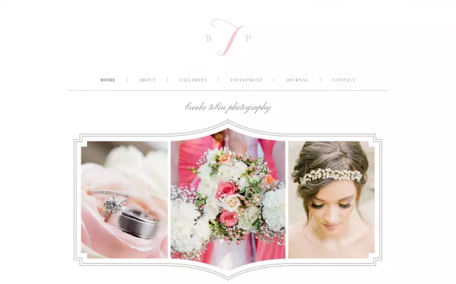 Screenshot of the Brooke Tobin Photography Website