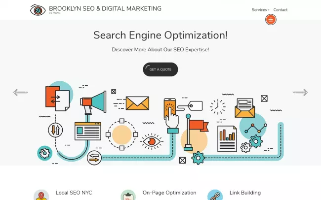 Screenshot of the Brooklyn SEO Website