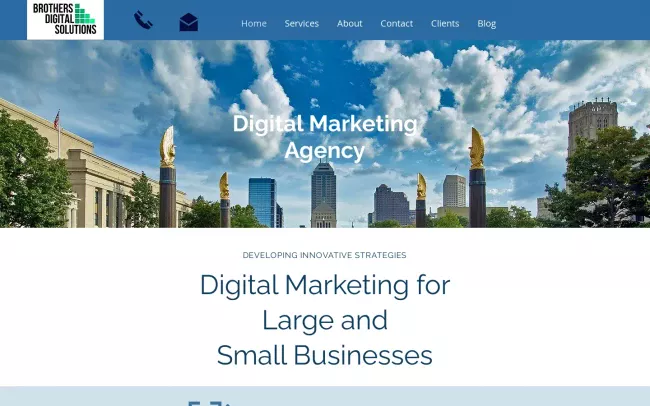 Screenshot of the Brothers Digital Solutions Website