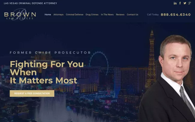Screenshot of the Brown Law Offices Website