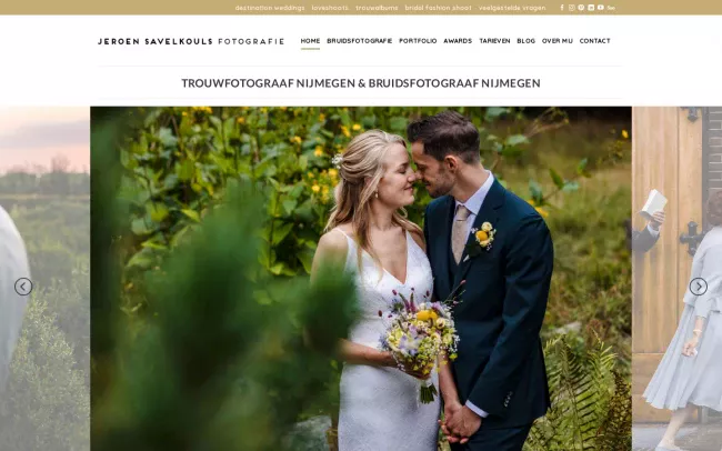 Screenshot of the Jeroen Savelkouls Fotografie Website