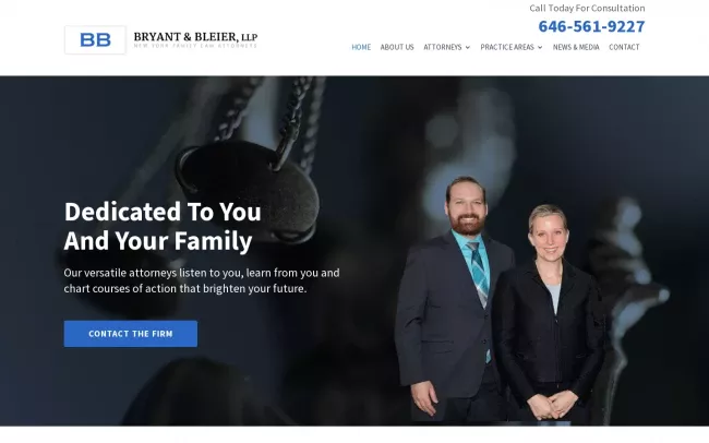 Screenshot of the Bryant & Bleier, LLP Website