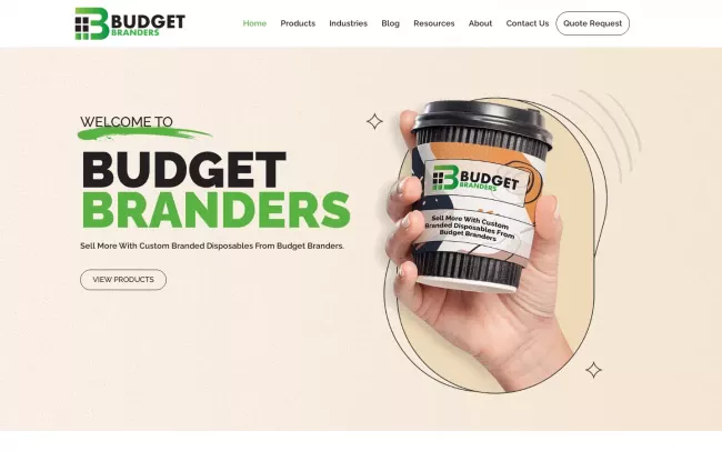 Screenshot of the Budget Branders Blog