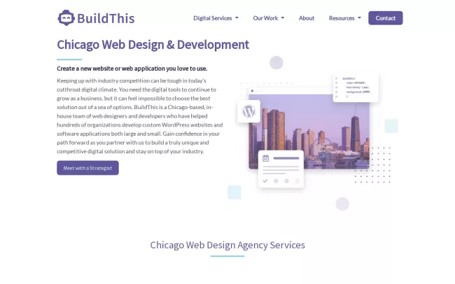 Screenshot of the BuildThis Website