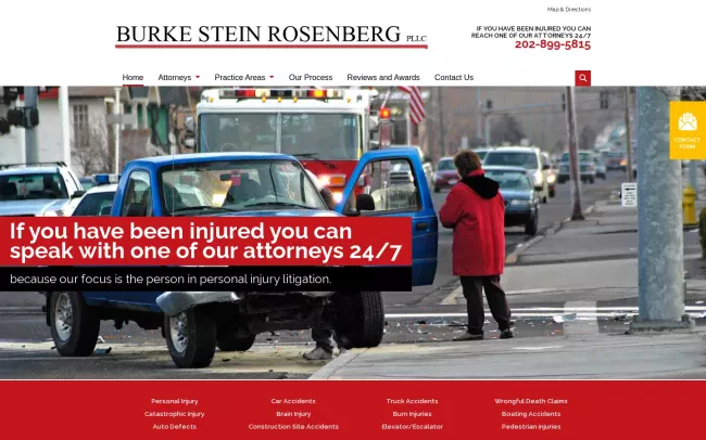 Screenshot of the Burke Stein Rosenberg PLLC Website