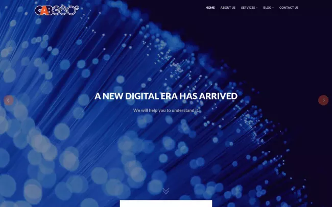 Screenshot of the CAB360 Marketing Agency Website