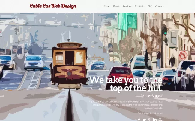 Screenshot of the Cable Car Web Design Website