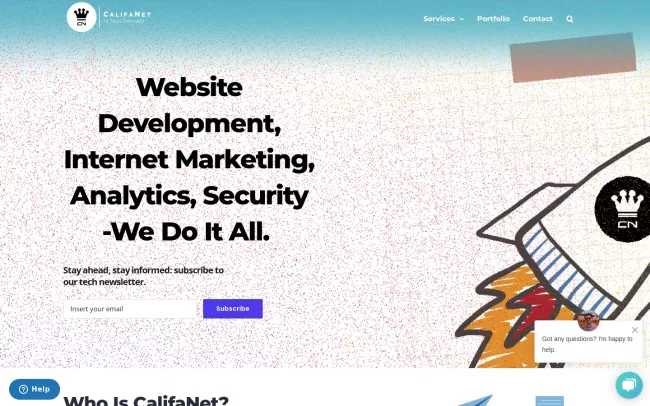 Screenshot of the CalifaNet Website