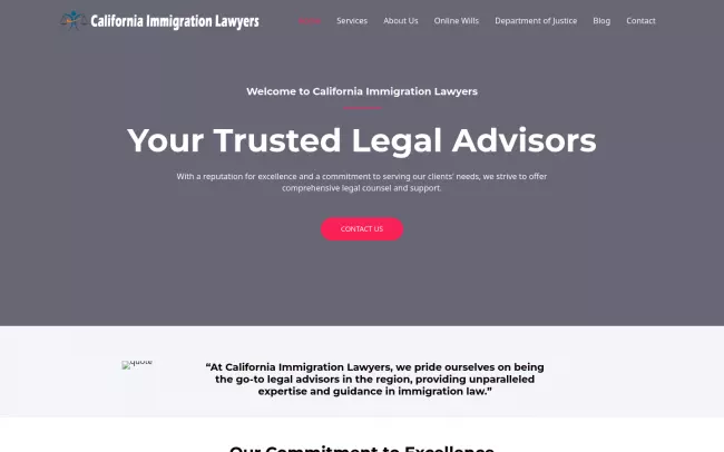 Screenshot of the California Immigration Lawyers Blog