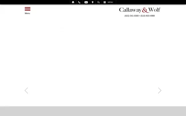Screenshot of the Callaway & Wolf Website