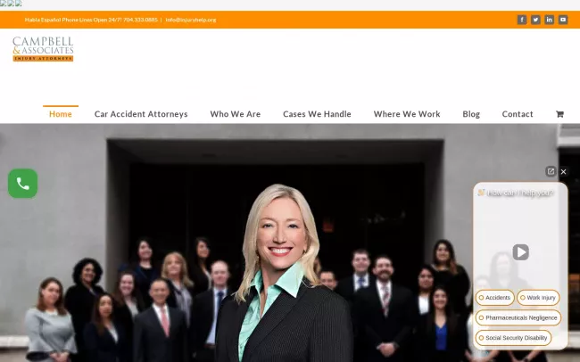 Screenshot of the Campbell & Associates Website