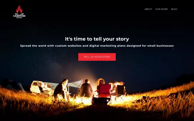 Screenshot of the Campfire Digital Website