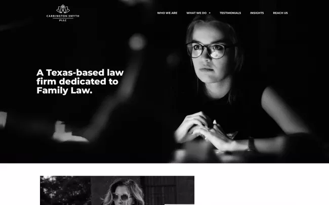 Screenshot of the Carrington Smyth PLLC Website