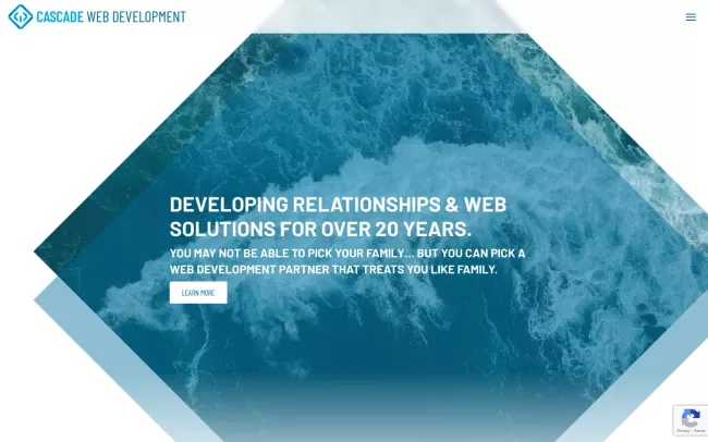Screenshot of the Cascade Web Development Website