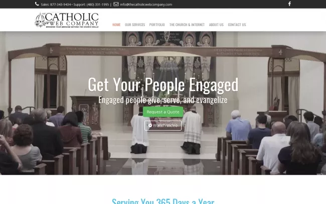 Screenshot of the The Catholic Web Company Website