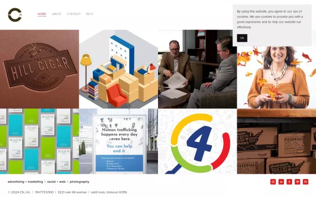 Screenshot of the Power Creative Website