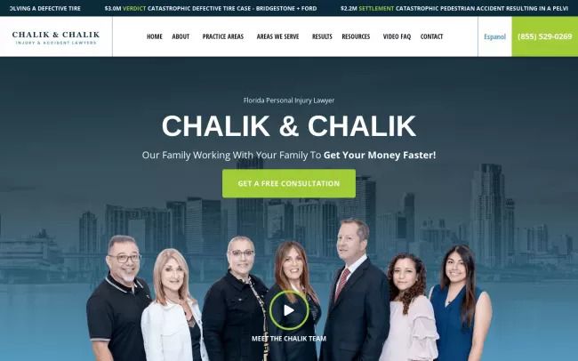 Screenshot of the Chalik & Chalik Website